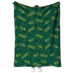 north dakota state bison solid classic green quilt blanket best selling