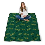 north dakota state bison solid classic green quilt blanket best selling