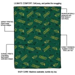 north dakota state bison solid classic green quilt blanket best selling