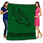 north texas mean green brick grid green quilt blanket best selling