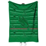 north texas mean green handdrawn stripes green quilt blanket best selling