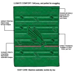 north texas mean green handdrawn stripes green quilt blanket best selling