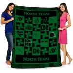 north texas mean green helmet heart green quilt blanket best selling