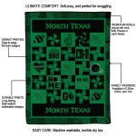 north texas mean green helmet heart green quilt blanket best selling