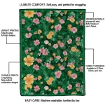 north texas mean green hibiscus foliage green quilt blanket best selling