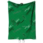 north texas mean green sketch lines green quilt blanket best selling