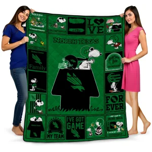 north texas mean green snoopy love green quilt blanket best selling