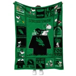 north texas mean green snoopy love green quilt blanket best selling