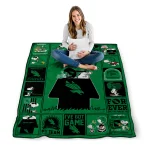 north texas mean green snoopy love green quilt blanket best selling