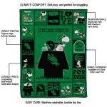 north texas mean green snoopy love green quilt blanket best selling