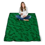 north texas mean green solid classic green quilt blanket best selling