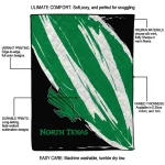 north texas mean green stroke art green white quilt blanket best selling