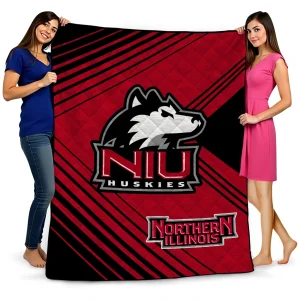 northern illinois huskies arrow layers red quilt blanket best selling