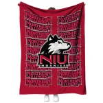 northern illinois huskies bold red quilt blanket best selling