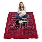 northern illinois huskies bold red quilt blanket best selling