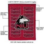 northern illinois huskies bold red quilt blanket best selling