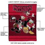 northern illinois huskies disney football red quilt blanket best selling