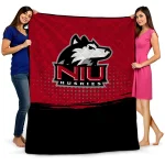 northern illinois huskies dot illusion red quilt blanket best selling