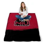 northern illinois huskies dot illusion red quilt blanket best selling