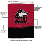 northern illinois huskies dot illusion red quilt blanket best selling