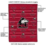 northern illinois huskies handdrawn stripes red quilt blanket best selling