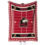 northern illinois huskies mickey player red quilt blanket best selling