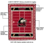 northern illinois huskies mickey player red quilt blanket best selling