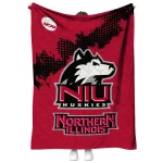 northern illinois huskies paint trail red quilt blanket best selling