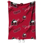 northern illinois huskies sketch lines red quilt blanket best selling