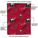 northern illinois huskies sketch lines red quilt blanket best selling
