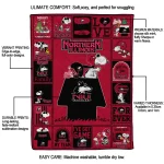 northern illinois huskies snoopy love red quilt blanket best selling
