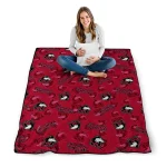 northern illinois huskies solid classic red quilt blanket best selling