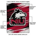 northern illinois huskies wild lines red white quilt blanket best selling