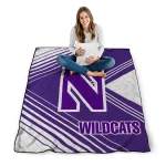 northwestern wildcats arrow layers purple quilt blanket best selling