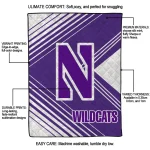 northwestern wildcats arrow layers purple quilt blanket best selling