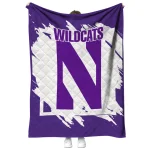 northwestern wildcats block border purple quilt blanket best selling