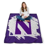northwestern wildcats block border purple quilt blanket best selling