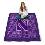 northwestern wildcats bold red purple quilt blanket best selling