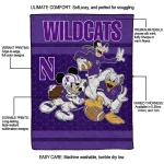 northwestern wildcats disney football purple quilt blanket best selling