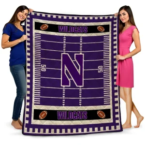 northwestern wildcats mickey player purple quilt blanket best selling