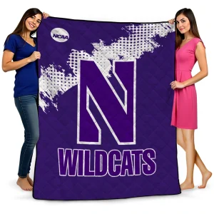 northwestern wildcats paint trail purple quilt blanket best selling