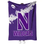 northwestern wildcats paint trail purple quilt blanket best selling