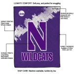 northwestern wildcats paint trail purple quilt blanket best selling