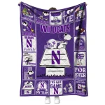 northwestern wildcats snoopy love purple quilt blanket best selling