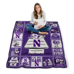 northwestern wildcats snoopy love purple quilt blanket best selling
