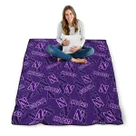 northwestern wildcats solid classic purple quilt blanket best selling