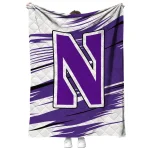northwestern wildcats wild lines purple white quilt blanket best selling