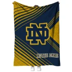 notre dame fighting irish arrow layers navy quilt blanket best selling