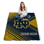 notre dame fighting irish arrow layers navy quilt blanket best selling