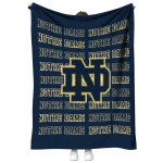 notre dame fighting irish bold red navy quilt blanket best selling